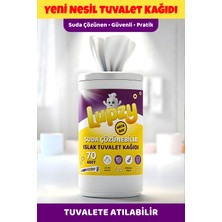 Islak Tuvalet Kağıdı Orta Boy 70 Adet – Suda Çözünebilen %100 Bitki Lifli Mendil