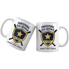 Liya Gift Collection Güvenlik Temalı Kişiye Özel Kupa Bardak – Isim Yazılı Güvenlik Meslek Kupası Güvenlik Hediyesi