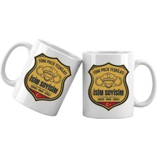Liya Gift Collection Kişiye Özel Polis Meslek Kupası – Isim Yazılı Polis Temalı Kupa Bardak Polis Hediyesi