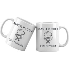 Liya Gift Collection Chef Temalı Kişiye Özel Kupa Bardak – Isim Yazılı Chef Meslek Kupası Chef Hediyesi