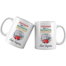 Liya Gift Collection Matematik Öğretmeni Temalı Kişiye Özel Kupa Bardak – Isim Yazılı Öğretmen Meslek Kupası
