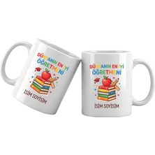 Liya Gift Collection Kişiye Özel Öğretmen Kupa Bardak – Isim Yazılı Öğretmen Temalı Meslek Kupası Öğretmen Hediyesi