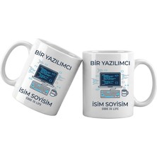 Liya Gift Collection Yazılımcı Temalı Kişiye Özel Kupa Bardak – Isim Yazılı Yazılımcı Meslek Kupası Yazılımcı Hediyesi