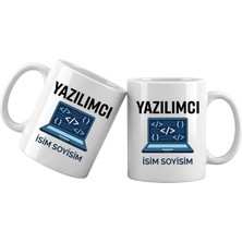 Liya Gift Collection Kişiye Özel Yazılımcı Meslek Kupası – Isim Yazılı Yazılımcı Temalı Kupa Bardak Yazılımcı Hediyesi