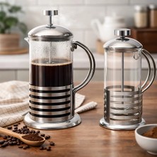 Eco Lounge Paslanmaz Çelik Gövdeli French Press Kahve ve Çay Demleme Aparatı