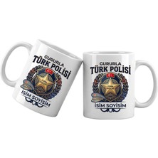 Liya Gift Collection Kişiye Özel Polis Kupa Bardak – Isim Yazılı Polis Temalı Meslek Kupası Polis Hediyesi
