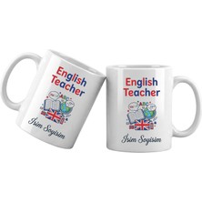 Liya Gift Collection Ingilizce Öğretmeni Temalı Kişiye Özel Kupa Bardak – Isim Yazılı Öğretmen Meslek Kupası