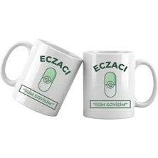 Liya Gift Collection Kişiye Özel Eczacı Kupa Bardak – Isim Yazılı Eczacı Temalı Meslek Kupası Eczacı Hediyesi