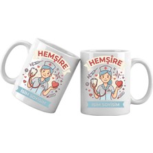 Liya Gift Collection Hemşire Temalı Kişiye Özel Kupa Bardak – Isim Yazılı Hemşire Meslek Kupası Hemşire Hediyesi