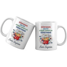 Liya Gift Collection Görsel Sanatlar Öğretmeni Temalı Kişiye Özel Kupa Bardak – Isim Yazılı Öğretmen Meslek Kupası