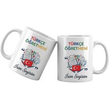 Liya Gift Collection Kişiye Özel Türkçe Öğretmeni Kupa Bardak – Isim Yazılı Türkçe Öğretmeni Meslek Kupası Öğretmen Hediyesi