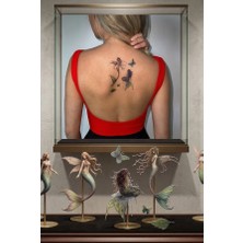 Geçici Deniz Kızı Figürlü Simli Dövme Tattoo 11X13 cm