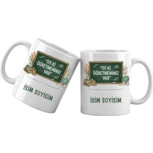 Liya Gift Collection Kişiye Özel Öğretmen Meslek Kupası – Isim Yazılı Öğretmen Temalı Kupa Bardak Öğretmen Hediyesi