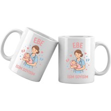 Liya Gift Collection Kişiye Özel Ebe Meslek Kupası – Isim Yazılı Ebe Temalı Kupa Bardak Ebe Hediyesi