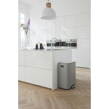 Brabantia 001-01-BO Mıneral Concrete Grey Pedallı Çöp Kutusu 60L