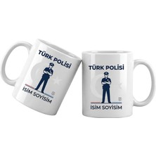 Liya Gift Collection Polis Temalı Kişiye Özel Kupa Bardak – Isim Yazılı Polis Meslek Kupası Polis Hediyesi
