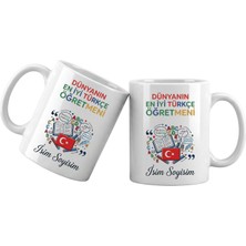 Liya Gift Collection Türkçe Öğretmeni Temalı Kişiye Özel Kupa Bardak – Isim Yazılı Öğretmen Meslek Kupası