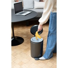 Brabantia 001-01-NEWICON Confıdent Grey Pedallı Çöp Kutusu 12L