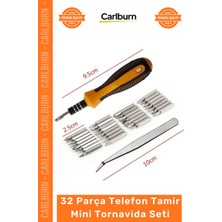 Carlburn #tornavida Profesyonel Hassas Elektronik Laptop Saat 32 Parça Telefon Tamir Mini Tornavida Seti