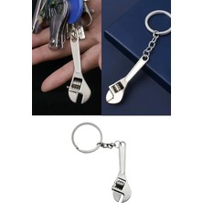 Tonkut Fonksiyonel Ingiliz Anahtarı Şeklinde Metal Anahtarlık Hareketli Kurbağacık Model Minyatür El Aleti