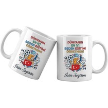 Liya Gift Collection Beden Eğitimi Öğretmeni Temalı Kişiye Özel Kupa Bardak – Isim Yazılı Öğretmen Meslek Kupası