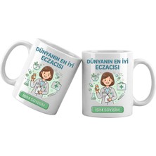 Liya Gift Collection Kişiye Özel Eczacı Meslek Kupası – Isim Yazılı Eczacı Temalı Kupa Bardak Eczacı Hediyesi