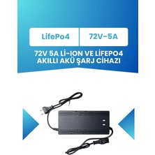 Electroll 72V LiFePO₄ Batarya İçin 84V 5A Uzun Ömürlü Akıllı Şarj Aleti