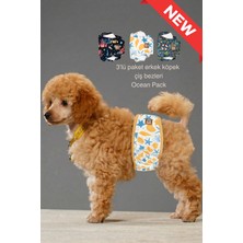 Salya Store Ocean Pack Erkek Köpek Çiş Bezleri - 3'lü Avantajlı Paket Su Geçirmez ve Yıkanabilir