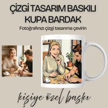 spldizayn Çizgi Tasarım Fotoğraf Baskılı Kupa Bardak Kişiye Özel