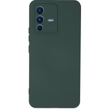 AyrStore Vivo V23 5g Kılıf Nano Içi Kadife Silikon - Koyu Yeşil