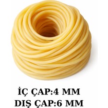 Exiz Ticaret Doğal Lateks Serum Lastiği (4-6 Mm)–esnek Dayanıklı Hortum-Sapan, Avcılık ve Hobi