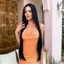 Esranın Dünyası Siyah Ekstra Uzun Boy Tül Peruk RSPRK34-ESRDNS