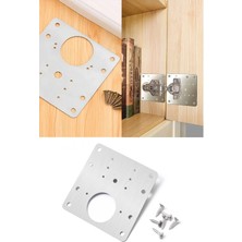 Tonkut Paslanmaz Çelik Menteşe Onarım Plakası Dolap Kapak Tamir Sacı Hasarlı Menteşe Sabitleme Paneli