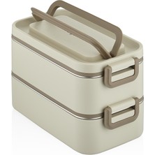 Vagonlife Beslenme Kutusu Paslanmaz Çelik - 2000 ml Çorba ( Yoğurt ) Kaseli 2 Katlı Yeni Nesil Lunch Box