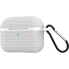 AyrStore Airpods Pro 3 (3.nesil) Raven Silikon Kılıf - Beyaz