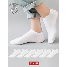 COUSEN 12 Çift Pamuklu Patik Çorap| Beyaz | Günlük | Comfort | Egzersiz  | Fitnes | Spor
