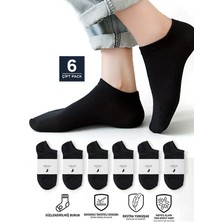COUSEN 6 Çift Pamuklu Patik Çorap | Siyah | Günlük | Comfort | Egzersiz  | Fitnes | Spor