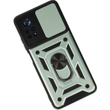 Esranın Dünyası Newface Xiaomi Poco X4 Pro 5g Kılıf Pars Lens Yüzüklü Silikon - Yeşil RSSH34-ESRDNS