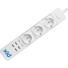 Esranın Dünyası Akıllı 4 USB Bağlantılı 3'lü Priz, Uzaktan Kontrol Özellikli