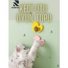 Romingo Ördek Figürlü Kedi Naneli Top Yeni Tasarım Diş Temizleme Stres Atma Oyuncağı Kediler Için