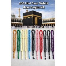 SHR Tasarım 200 Adet Karışık Renk Cami Tesbihi Hayır Tesbihi Mevlüt Hac Umre Mevlüt Hediyelik