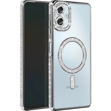 AyrStore Samsung Galaxy A07 4g Joke Simli Magneticsafe Kılıf - Gümüş