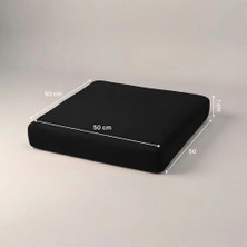 Gullfoss Siyah Bahçe Minderi- Balkon Minderi Bank Minderi 50X50X7 cm