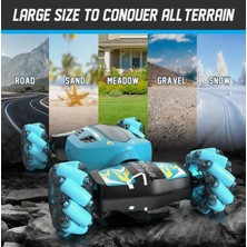 Power Extra 4WD Kumandalı Stunt Araba 2.4GHz Kumanda + Gesture Kontrol, 15 Km/h, RGB Işıklı Drift ve Takla Atan