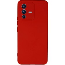 AyrStore Vivo V23 5g Kılıf Nano Içi Kadife Silikon - Kırmızı