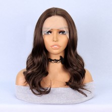 Esranın Dünyası Koyu Kumral Platin Işıltılı Tül Peruk RSPRK34-ESRDNS