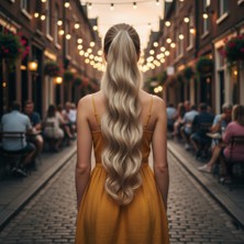 Esranın Dünyası Tokalı Dalgalı At Kuyruğu - Balköpüğü Platin Röfleli RSPRK34-ESRDNS