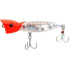 Fujin La-Nina 10CM 24GR Maket Balık Su Üstü Popper 041 Moon Red Head