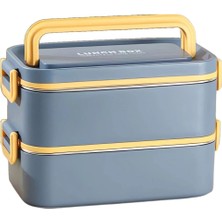 Vagonlife Beslenme Kutusu Paslanmaz Çelik - 2000 ml Çorba ( Yoğurt ) Kaseli 2 Katlı Yeni Nesil Lunch Box