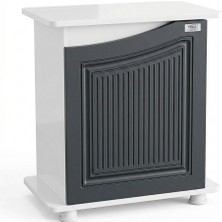 Kanki Pet West Seri WEST6040-ANT1 Akvaryum Sehpası 60X40 cm - Beyaz & Antrasit Gri Mdf